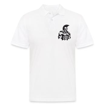 Spartan Gym Gladiateur Muscles Musculation - Polo Homme - blanc - Devant - Kai (181cm)