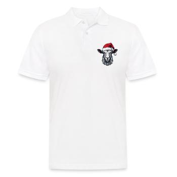 Goat Head Christmas Portrait - Men's Polo Shirt - white - Front - Kai (181cm)