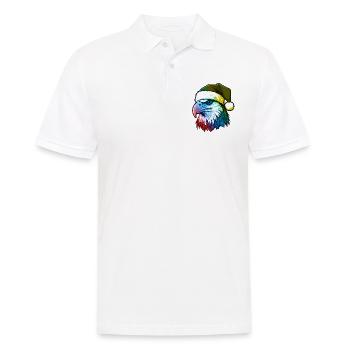 Eagle Head Christmas Portrait Colorful - Men's Polo Shirt - white - Front - Kai (181cm)