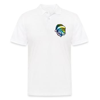 Gepard Kopf Weihnachten Portät Bunt - Männer Poloshirt - Weiß - Vorne - Kai (181cm)
