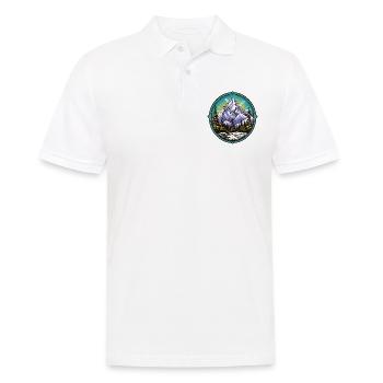 Landscape Mountains Coat of Arms - Men's Polo Shirt - white - Front - Kai (181cm)