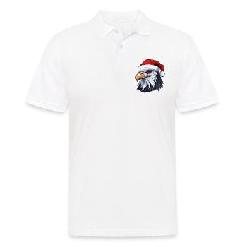 Eagle Head Christmas Portrait - Men's Polo Shirt - white - Front - Kai (181cm)