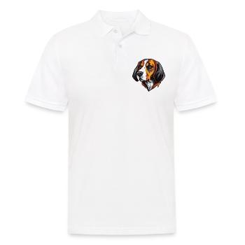 Beagle Dog Head - Men's Polo Shirt - white - Front - Kai (181cm)