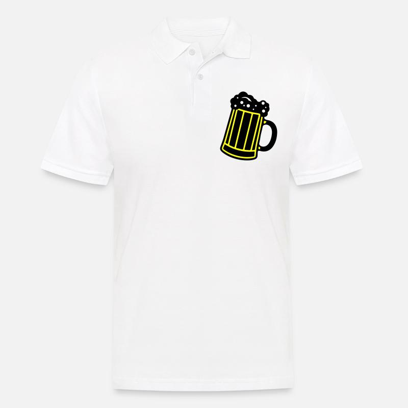 Bierkrug Bier Symbol Prost - Männer Poloshirt - Weiß