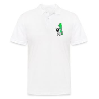 1 an - Inscription à l’école - Motif lémur - Numéro 1 - Polo Homme - blanc - Devant - Kai (181cm)