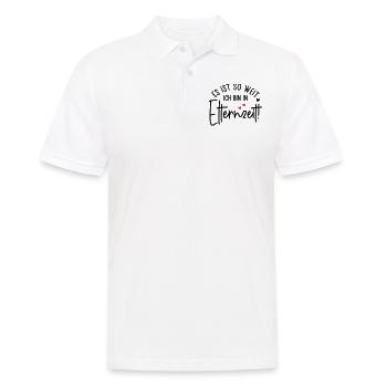 Es ist so weit Ich bin in Elternzeit - Männer Poloshirt - Weiß - Vorne - Kai (181cm)