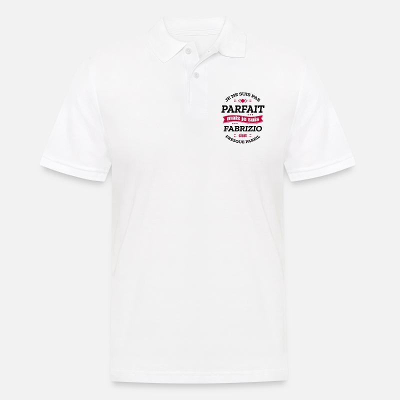 FABRIZIO PARFAIT - PRENOM FABRIZIO - Polo Homme - blanc