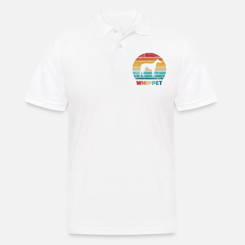 Whippet - Männer Poloshirt - Weiß