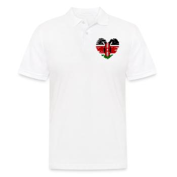 Kenya Heart Flag Flag Coat of Arms - Men's Polo Shirt - white - Front - Kai (181cm)