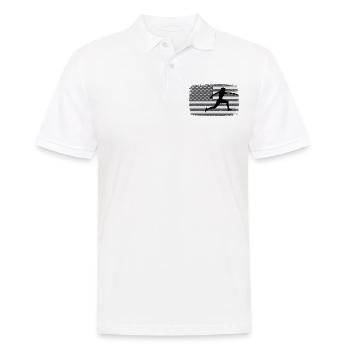 American Flag Relay race athlete track and field - Men's Polo Shirt - white - Front - Kai (181cm)