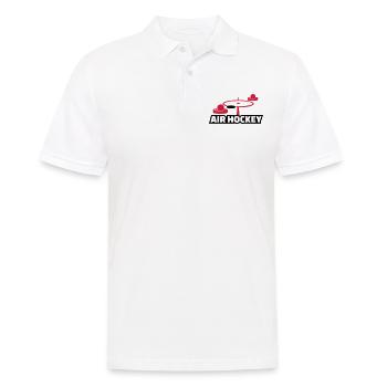 Air hockey - Men's Polo Shirt - white - Front - Kai (181cm)