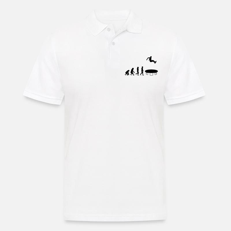 Trampolin Jumper Jumping Gymnastics Evolution - Männer Poloshirt - Weiß