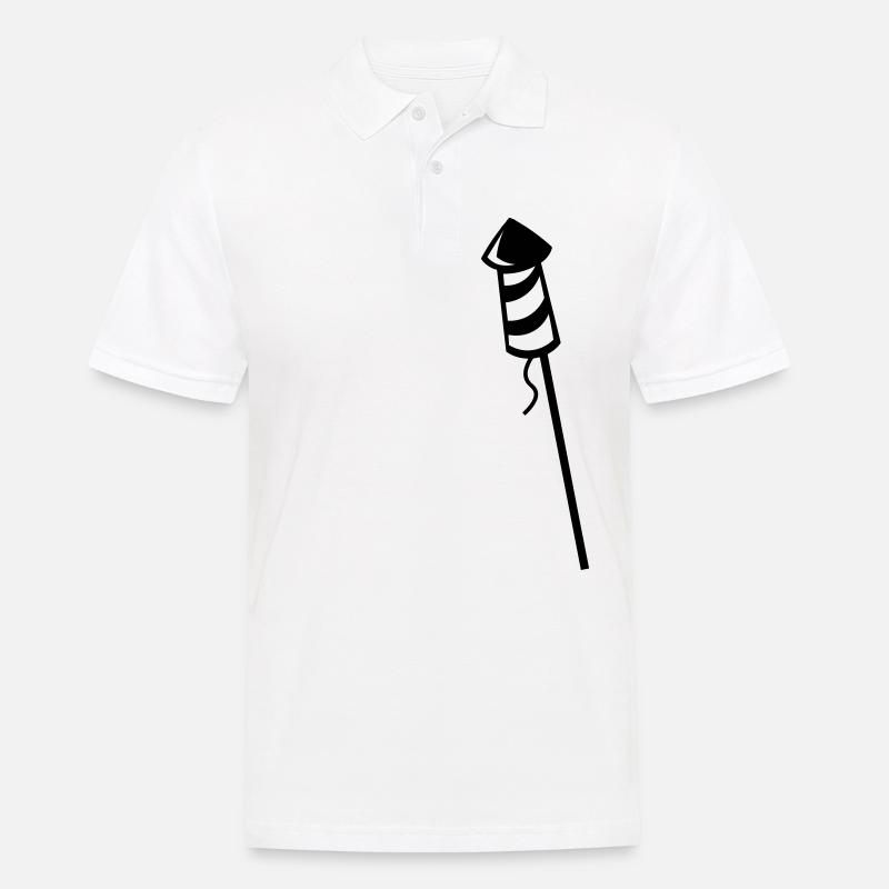 Fireworks firework rocket Feux d'artifice - Men's Polo Shirt - white