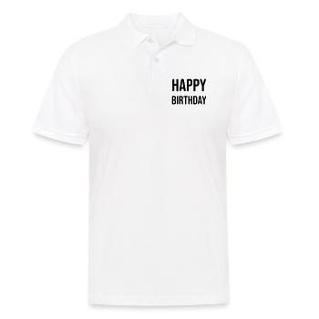 Bon anniversaire - Polo Homme - blanc - Devant - Kai (181cm)
