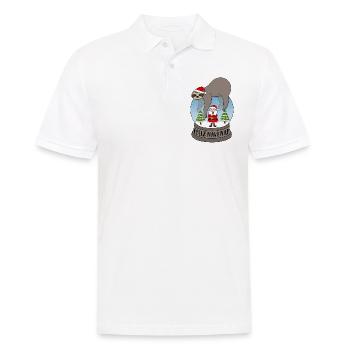 Faultier Schneekugel Feliz Navidad Feliz Navi Nap - Männer Poloshirt - Weiß - Vorne - Kai (181cm)