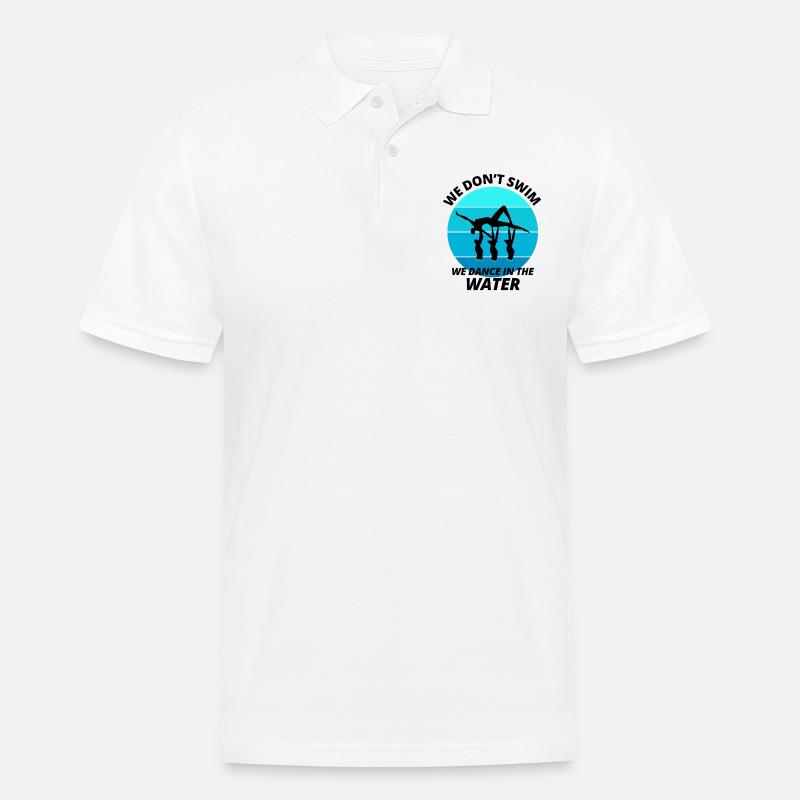 Synchro Schwimmer Synchronschwimmen Lustig - Männer Poloshirt - Weiß