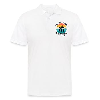 Synchro Swim Swimmer Synchronized Swimming Vintage - Men's Polo Shirt - white - Front - Kai (181cm)