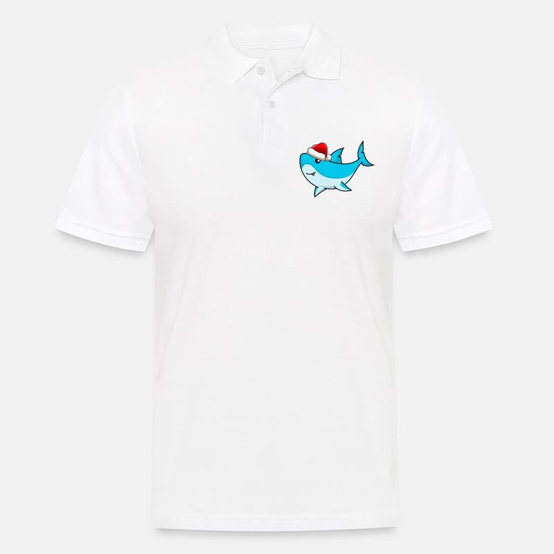 Hai Comic Weihnachten - Männer Poloshirt - Weiß