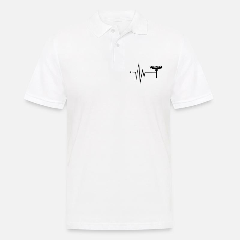 Bratwurst Fleisch Puls - Männer Poloshirt - Weiß
