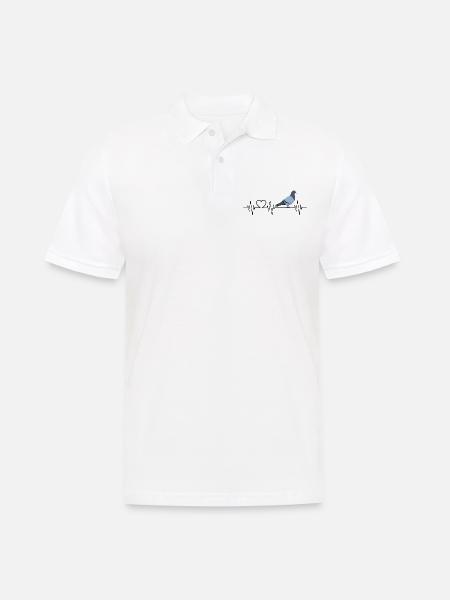 Taubenliebhaber Fancier Züchter Keeper Heartbeat - Männer Poloshirt - Weiß