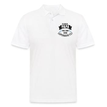 Papa - Männer Poloshirt - Weiß - Vorne - Kai (181cm)