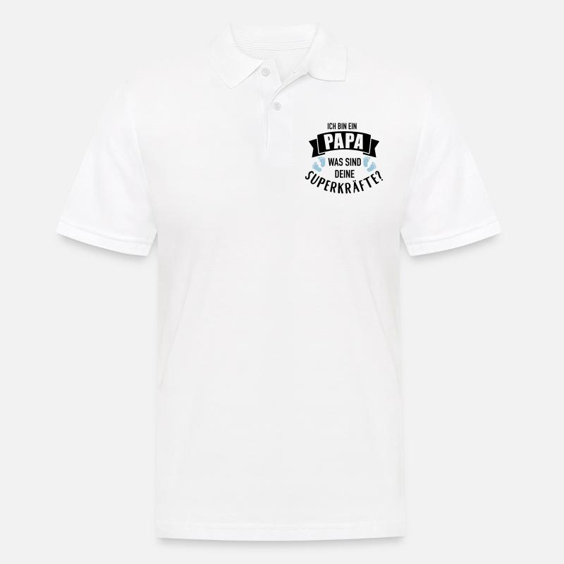 Papa - Männer Poloshirt - Weiß