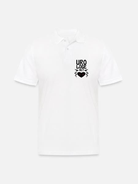 Urologe mit Herz Geschenk - Männer Poloshirt - Weiß