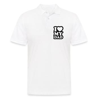 I love my dad - Ich liebe meinen Vater - Männer Poloshirt - Weiß - Vorne - Kai (181cm)