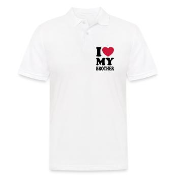 I love my brother - Men's Polo Shirt - white - Front - Kai (181cm)