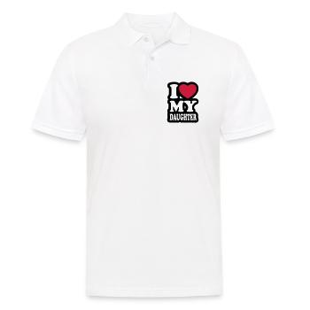 I love my daughter - J'aime ma fille - Polo Homme - blanc - Devant - Kai (181cm)