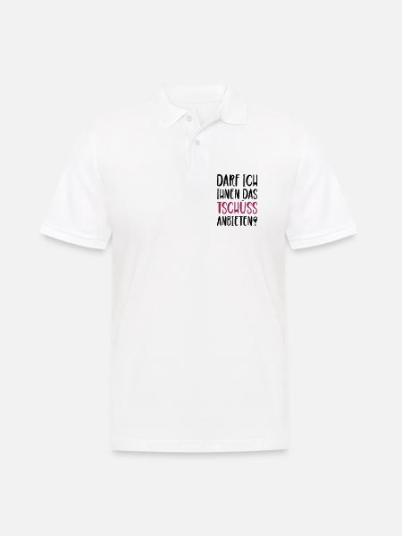 Darf ich ihnen das Tschüss anbieten - Männer Poloshirt - Weiß