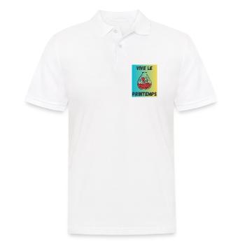 JE PEUX PAS,JARDINAGE,RETRAITE,PRINTEMPS,JARDIN - Polo Homme - blanc - Devant - Kai (181cm)