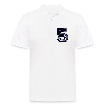 5. 5 YEARS. 5th ANNIVERSARY. 5 YEAR ANNIVERSARY - Men's Polo Shirt - white - Front - Kai (181cm)