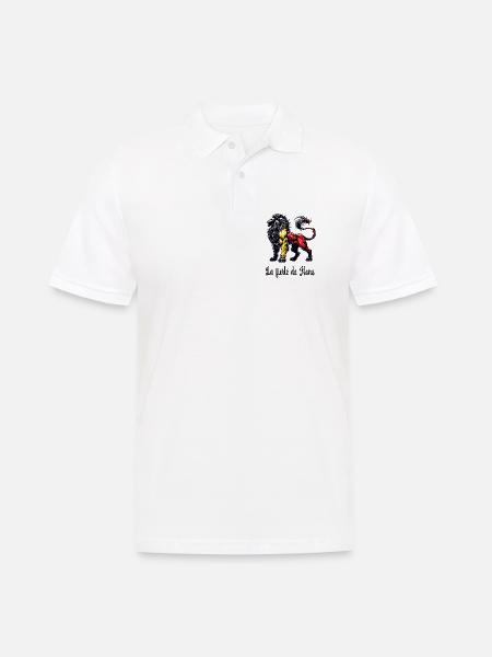 Mons lion flag design - Men's Polo Shirt - white
