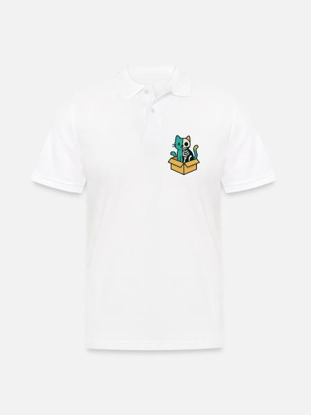 Schrödinger's Katze - Physik Design - Männer Poloshirt - Weiß