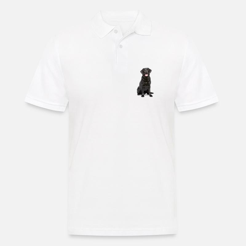 Schwarzer Labrador – Loyal, liebenswert & Charmant - Männer Poloshirt - Weiß
