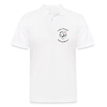 New Power Generation Love Message Design - Männer Poloshirt - Weiß - Vorne - Kai (181cm)