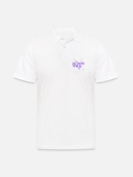 Bloom Wild Botanische Illustration - Männer Poloshirt - Weiß