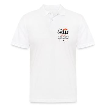 Name Gilles Geburtstag Geschenkidee Mann - Männer Poloshirt - Weiß - Vorne - Kai (181cm)