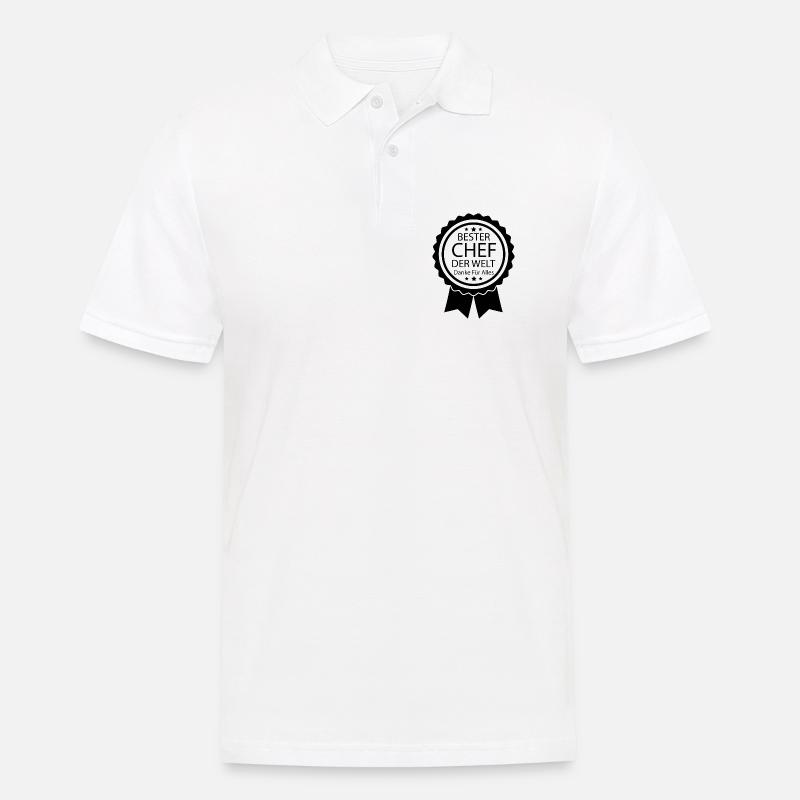 Bester Chef Dankeschön Geschenk Abschied Spruch - Männer Poloshirt - Weiß