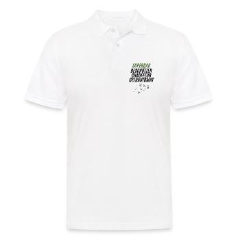 Superdad Kraftvoll Grün - Männer Poloshirt - Weiß - Vorne - Kai (181cm)