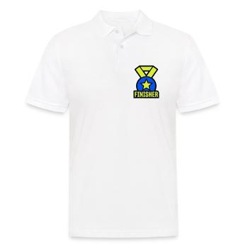 Stolzer Finisher Medaille Stern - Männer Poloshirt - Weiß - Vorne - Kai (181cm)