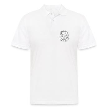 Naturgeist zum ausmalen - Männer Poloshirt - Weiß - Vorne - Kai (181cm)