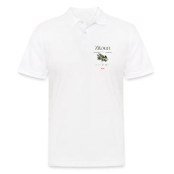 Zitoun Tunisia Olive Branch Design - Men's Polo Shirt - white - Front - Kai (181cm)
