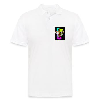 Pop Art géométrique néon - Polo Homme - blanc - Devant - Kai (181cm)