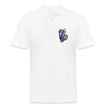 Mosaik aus Buntglas-Edelsteinherzen - Männer Poloshirt - Weiß - Vorne - Kai (181cm)