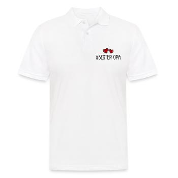 Bester Opa Herzen Liebe - Männer Poloshirt - Weiß - Vorne - Kai (181cm)