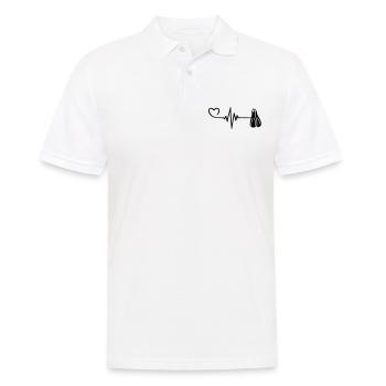 Diving fins pulse heart - Men's Polo Shirt - white - Front - Kai (181cm)