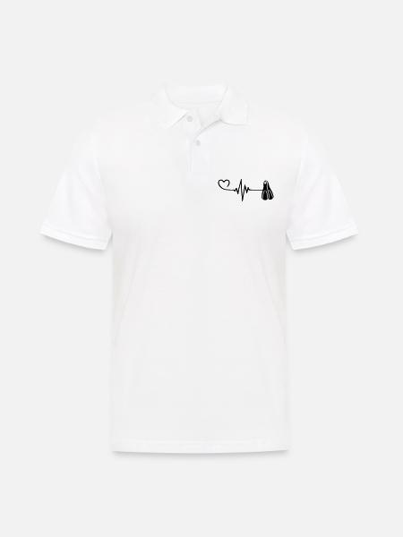 Diving fins pulse heart - Men's Polo Shirt - white
