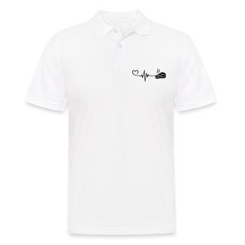 Pouls de battement de cœur de steak - Polo Homme - blanc - Devant - Kai (181cm)